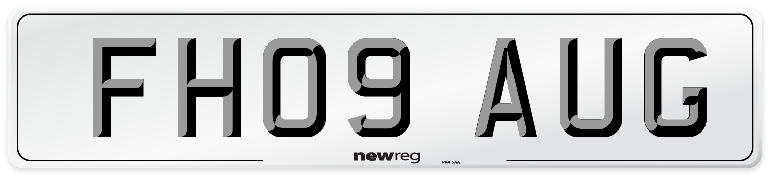 FH09 AUG Number Plate from New Reg